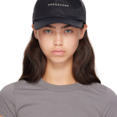 Rick Owens Black Tower Baseball Cap