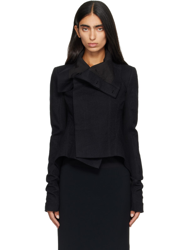 Rick Owens Black Tower Buttoned Naska Jacket