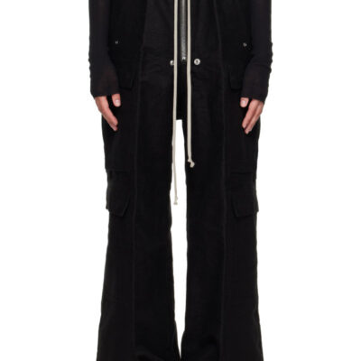 Rick Owens Black Tower Cargobelas Trousers