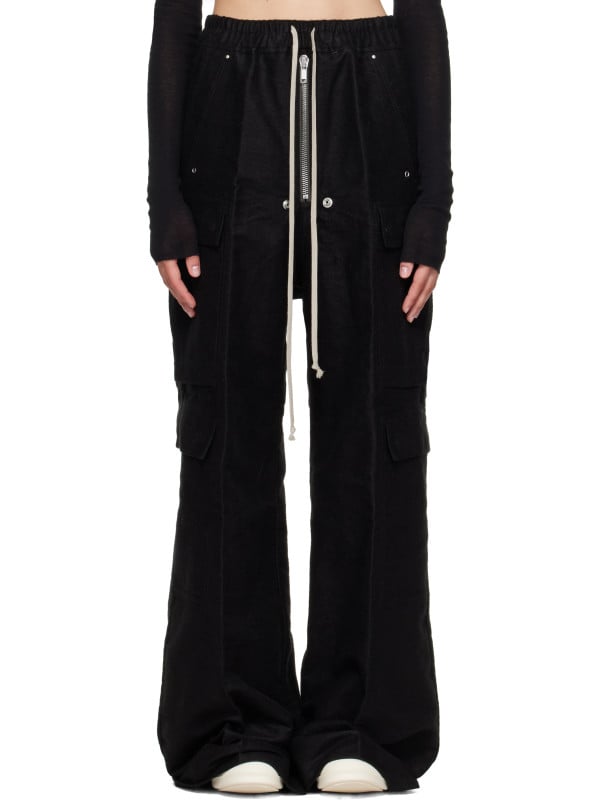 Rick Owens Black Tower Cargobelas Trousers