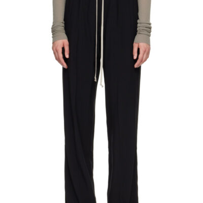 Rick Owens Black Tower Dietrich Drawstring Lounge Pants