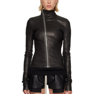 Rick Owens Black Tower Gary Leather Jacket
