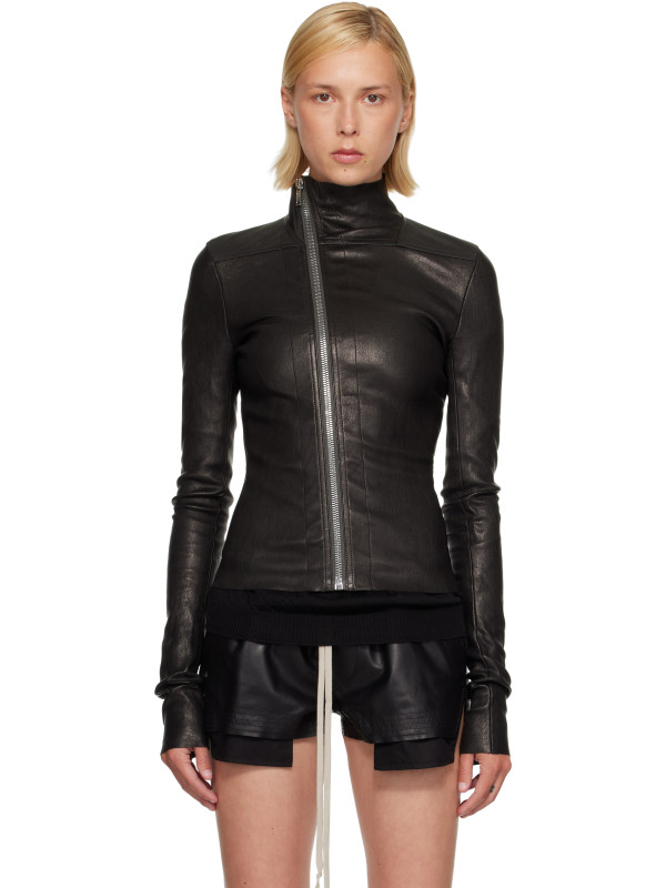 Rick Owens Black Tower Gary Leather Jacket