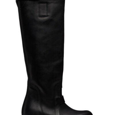 Rick Owens Black Tower Knee Pull-On Gabe Tall Boots