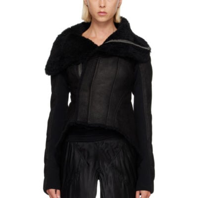 Rick Owens Black Tower Naska Shearling Jacket