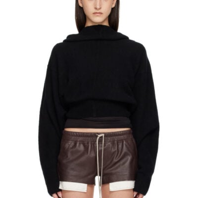 Rick Owens Black Tower Pull Hoodie