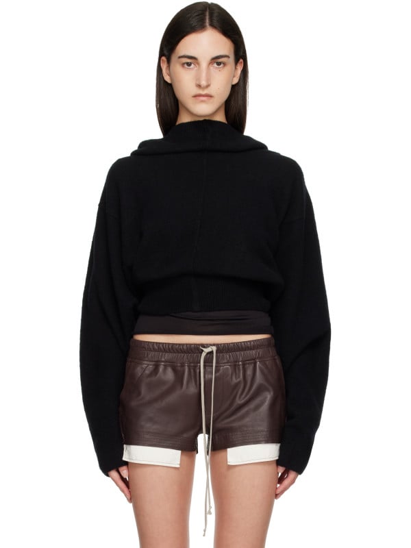 Rick Owens Black Tower Pull Hoodie