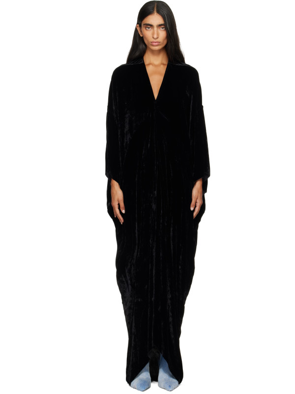 Rick Owens Black Tower Tommykite Maxi Dress