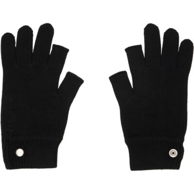 Rick Owens Black Tower Touchscreen Gloves