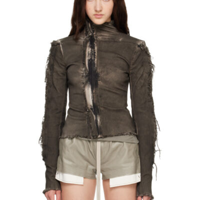 Rick Owens Brown Tower Gary Denim Jacket