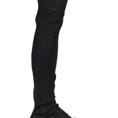 Rick Owens DRKSHDW Black Tower High Sock Sneaks Tall Boots
