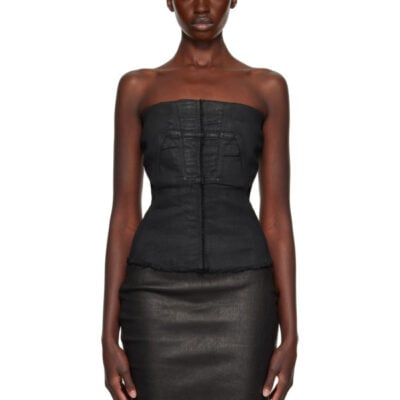 Rick Owens DRKSHDW Black Tower Washed Denim Tube Top