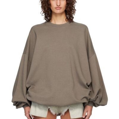 Rick Owens DRKSHDW Gray Temple Hun Crewneck Sweatshirt