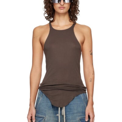 Rick Owens DRKSHDW Gray Temple Racer Back Tank Top