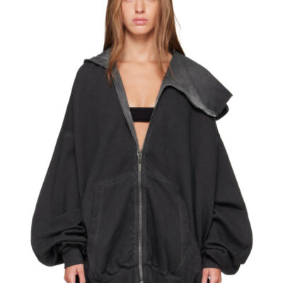 Rick Owens DRKSHDW Gray Tower Mountain Hun Hoodie