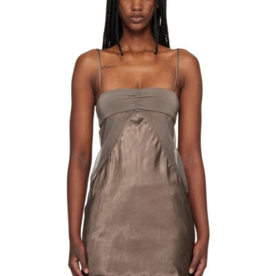 Rick Owens Gray Temple Combo Slip Top