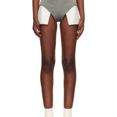 Rick Owens Gray Temple Dirt Cutoffs Shorts