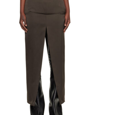Rick Owens Gray Temple Sliced Midi Skirt