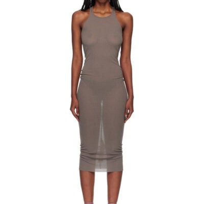 Rick Owens Gray Temple Tank Midi Dress