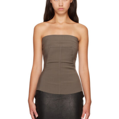 Rick Owens Gray Tower Bustier Top