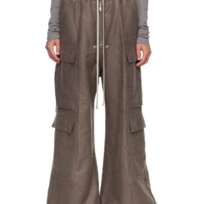 Rick Owens Gray Tower Cargobelas Cargo Pants