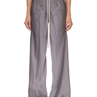 Rick Owens Gray Tower Drawstring Bias Trousers