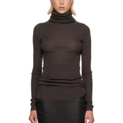 Rick Owens Gray Tower LS Tube Turtleneck