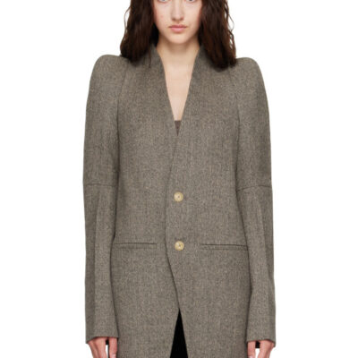 Rick Owens Gray Tower Metro Blazer
