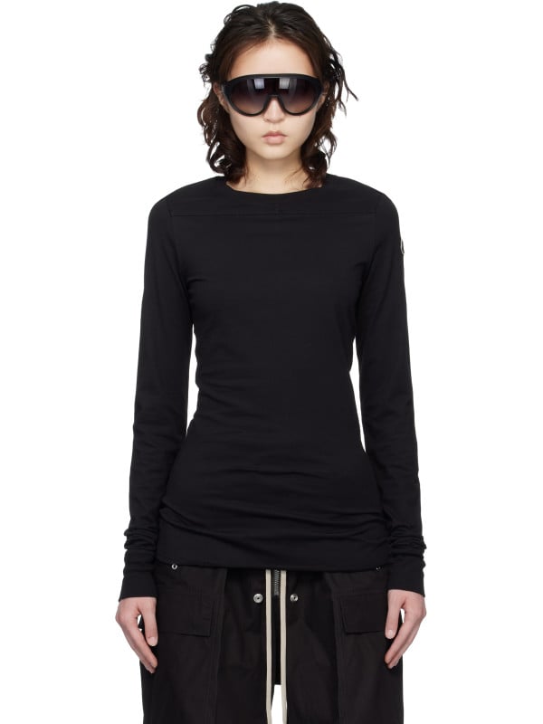 Rick Owens Moncler + Rick Owens Black Girder LS T-shirt