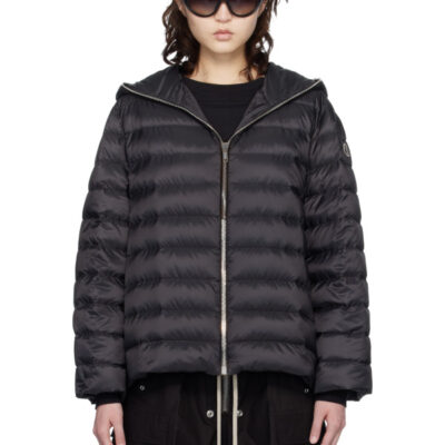 Rick Owens Moncler + Rick Owens Black Ziplock Down Jacket