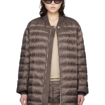 Rick Owens Moncler + Rick Owens Brown Flight Down Jacket