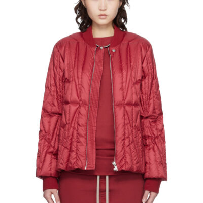 Rick Owens Moncler + Rick Owens Red Geocamo Flight Down Jacket