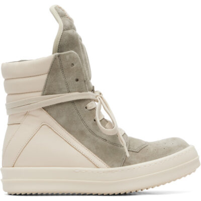 Rick Owens Off-White & Taupe Tower Geobasket Sneakers