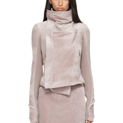 Rick Owens Pink Tower Classic Biker Jacket