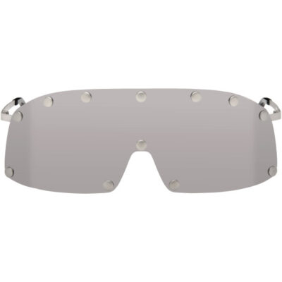 Rick Owens Silver Shielding Sunglasses