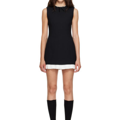 SHUSHU/TONG Black Sleeveless Slim-Fit Minidress