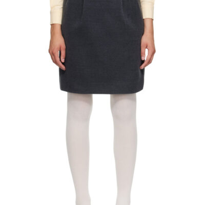 SHUSHU/TONG Gray Decorative Flap Midi Skirt