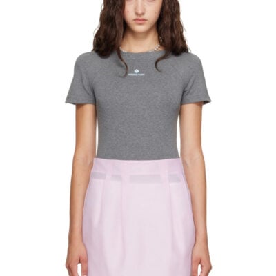 SHUSHU/TONG Gray Short Sleeve Bodysuit