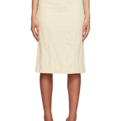 SHUSHU/TONG Yellow Straight Midi Skirt