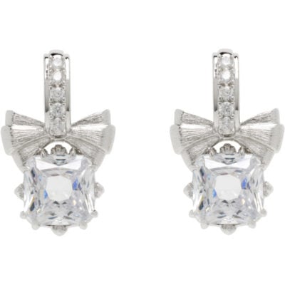 SHUSHU/TONG YVMIN Edition Silky Bowknot Gemstone Earrings