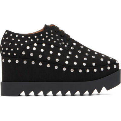 Stella Mccartney Black Elyse Studded Platform Derbys