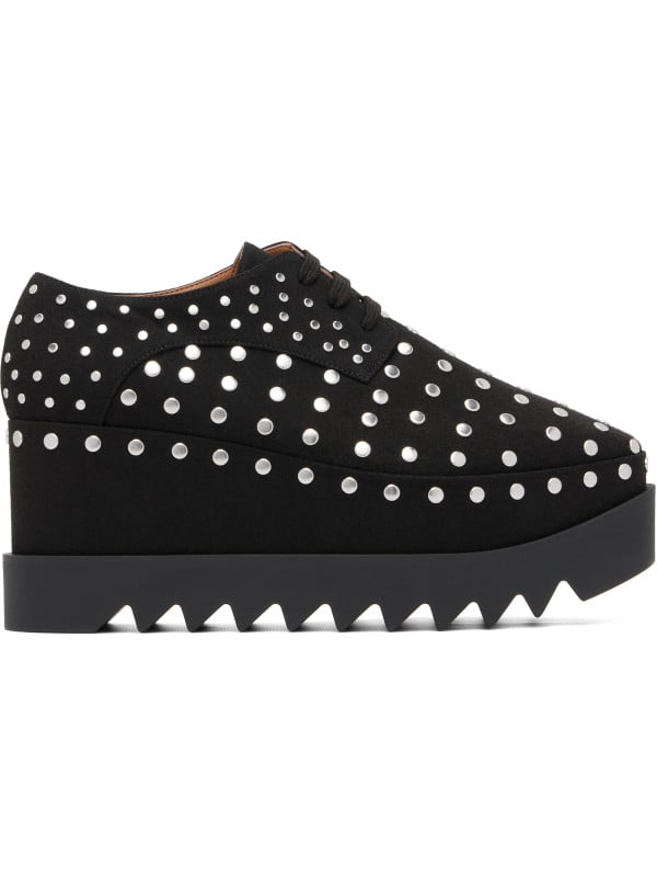 Stella Mccartney Black Elyse Studded Platform Derbys