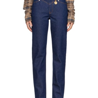 Stella Mccartney Navy Chaps Stitch Slim-Leg Jeans