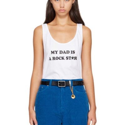 Stella Mccartney White 'My Dad Is A Rockstar' Tank Top
