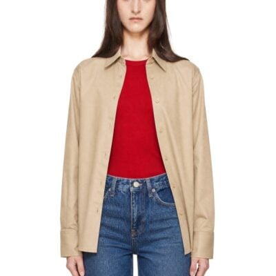 The Frankie Shop Beige Peri Cotton Shirt