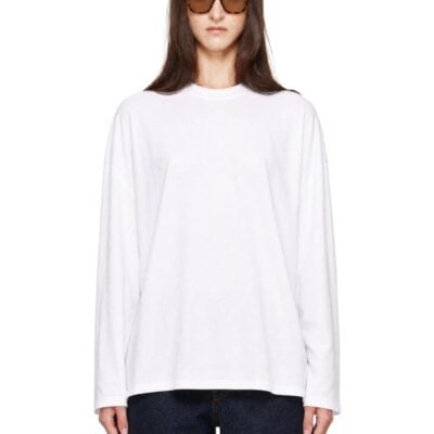 The Frankie Shop White Rio Oversized Sleeve T-shirt