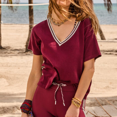 THE UPSIDE Sienna V Neck Tee