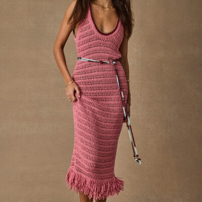 THE UPSIDE Bahia Helena Knit Fringe Dress
