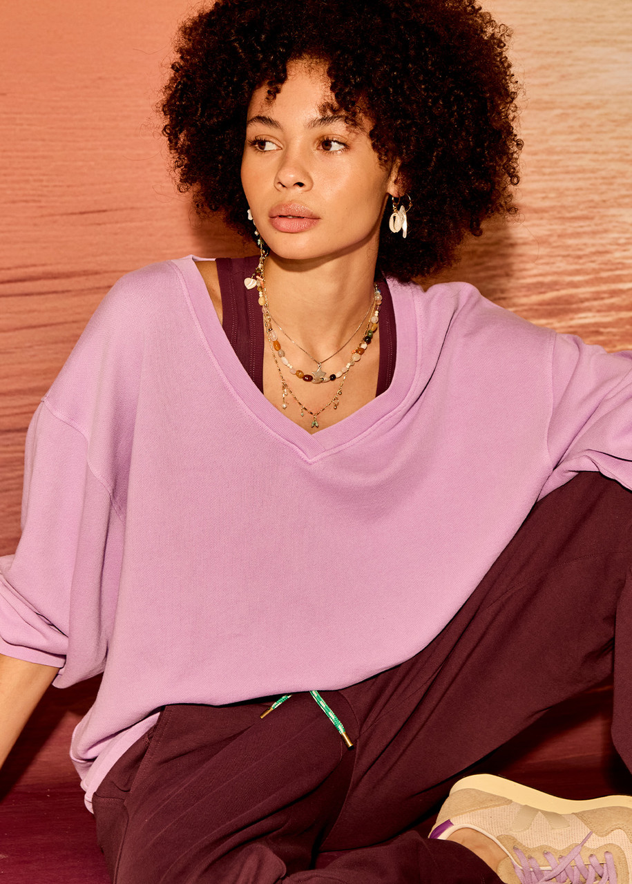the-upside-USW326160-2 THE UPSIDE Soul Lou V Neck Sweater