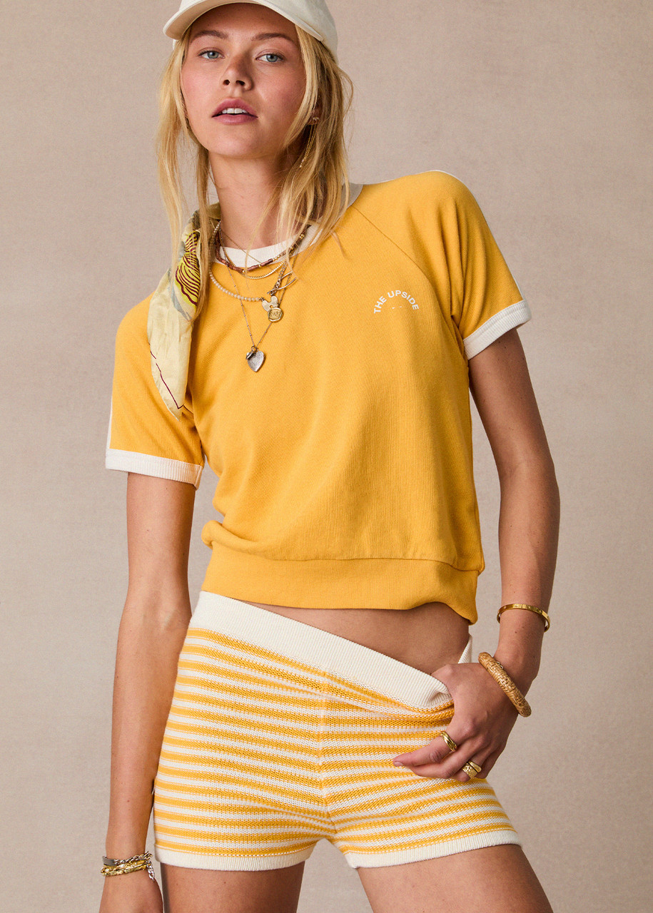 the-upside-USW425028-2 THE UPSIDE Daisy Aster Knit Shortie